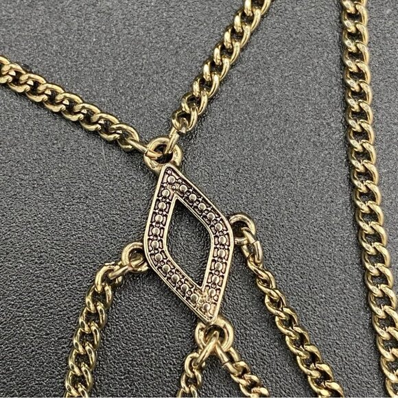 BCBGeneration NWT Tribal Black and Grey Statement Necklace - Picture 8 of 17